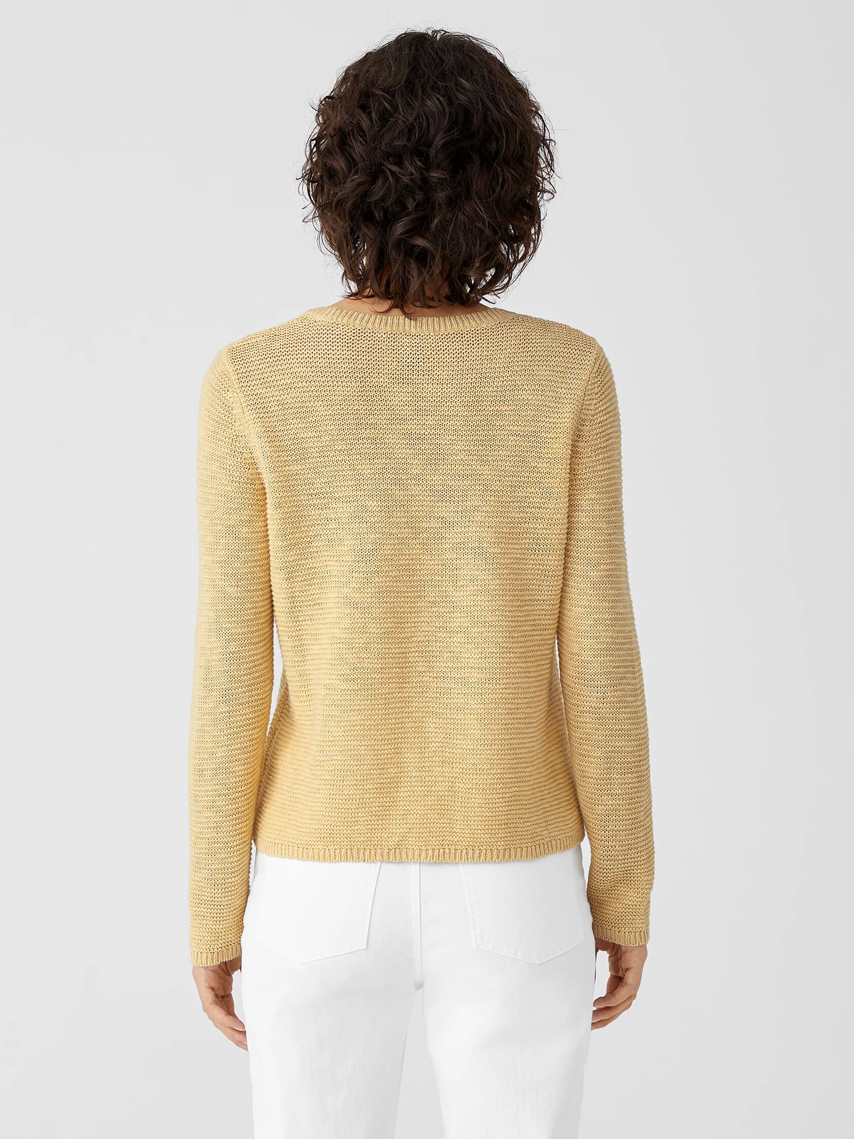 Organic Cotton Linen Slub Crew Neck Top
