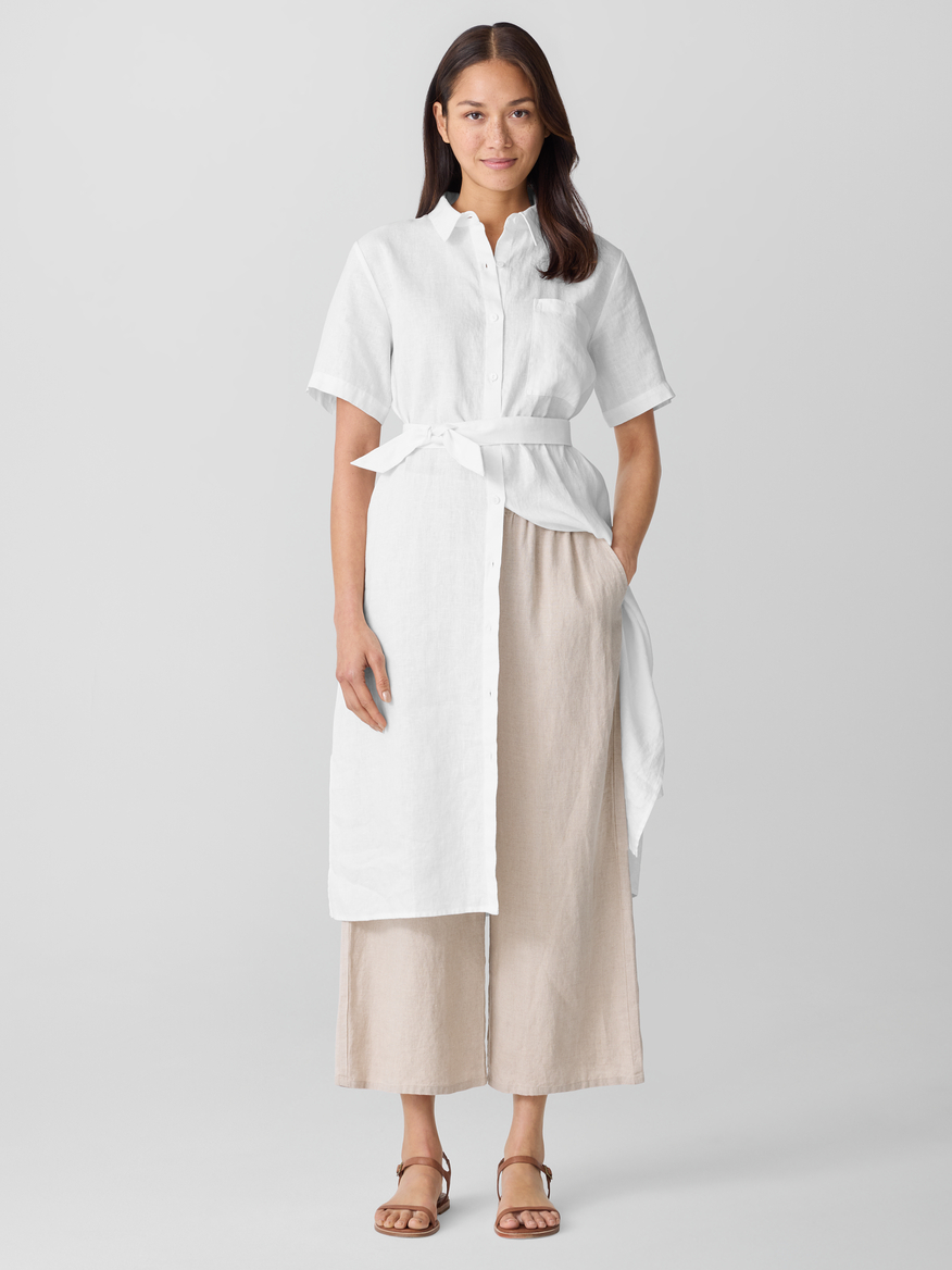 Picture of Organic Linen Midi Shirt Dress - Women's