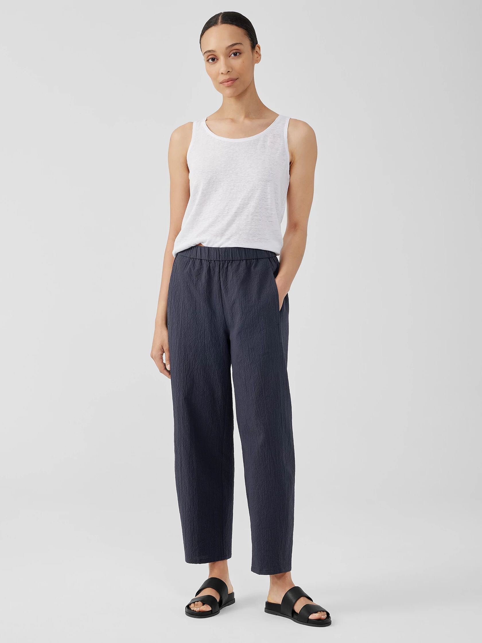 Organic Cotton Pucker Lantern Pant