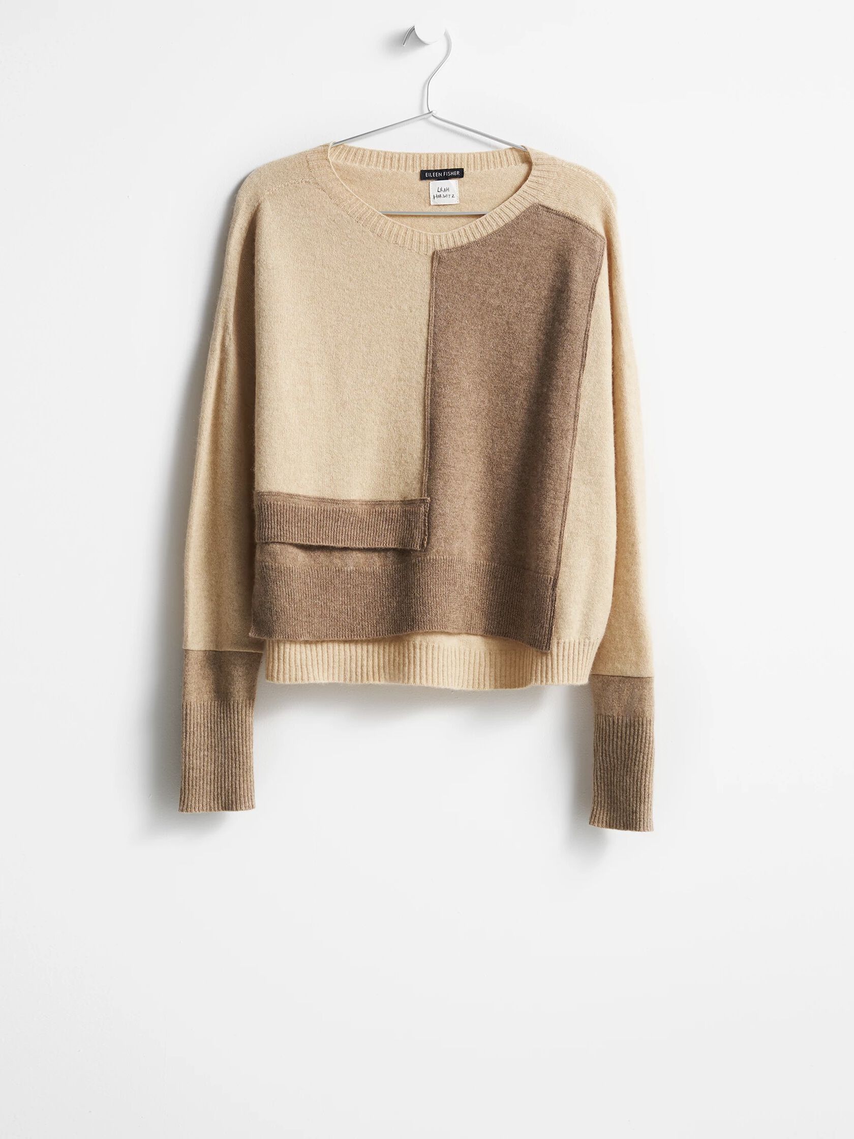 Resewn Two-Toned Cashmere Box-Top