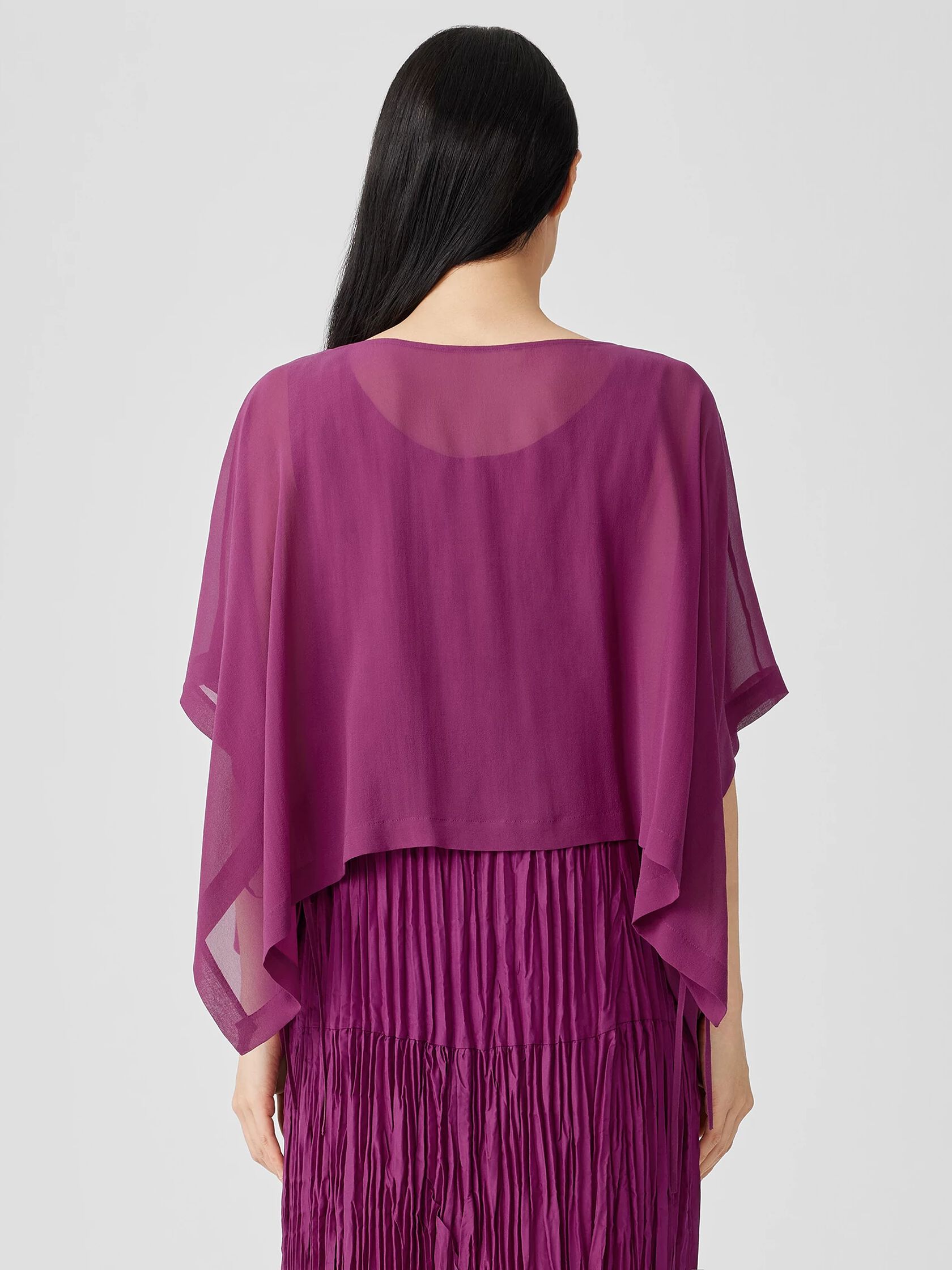 Sheer Silk Georgette Poncho