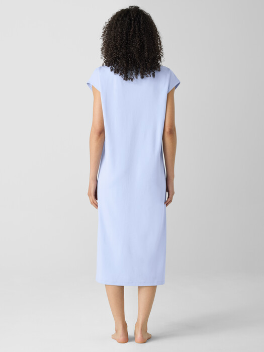 Organic Cotton Interlock Ballet Neck Sleep Dress | EILEEN FISHER Organic Cotton Interlock Ballet Neck Sleep Dress | EILEEN FISHER