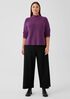 Merino Cropped Turtleneck Top in Regenerative Wool