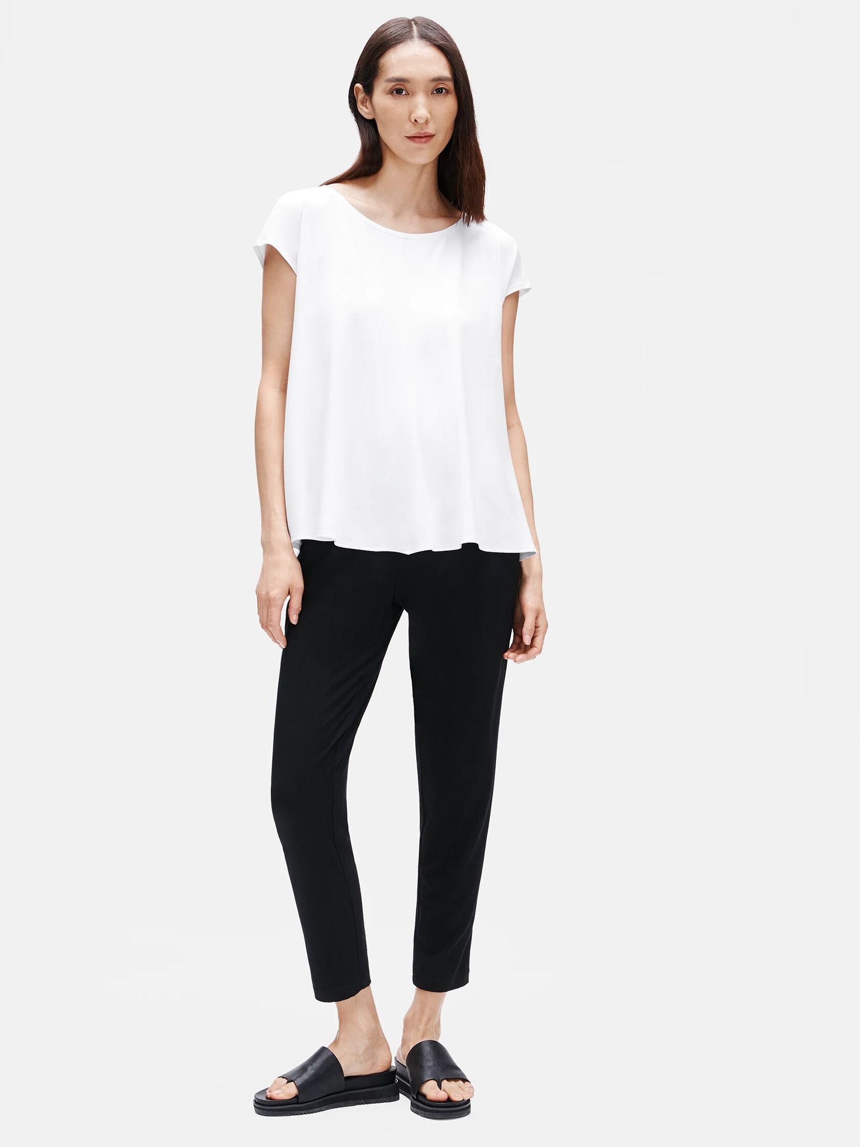 Viscose Jersey Scoop Neck Box-Top