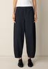 Cotton Indigo Knit Denim Lantern Pant