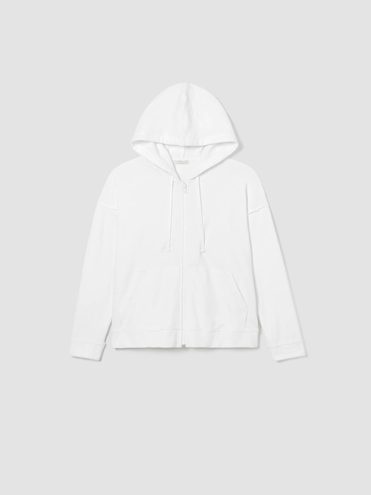 Lightweight Organic Cotton Terry Hooded Top