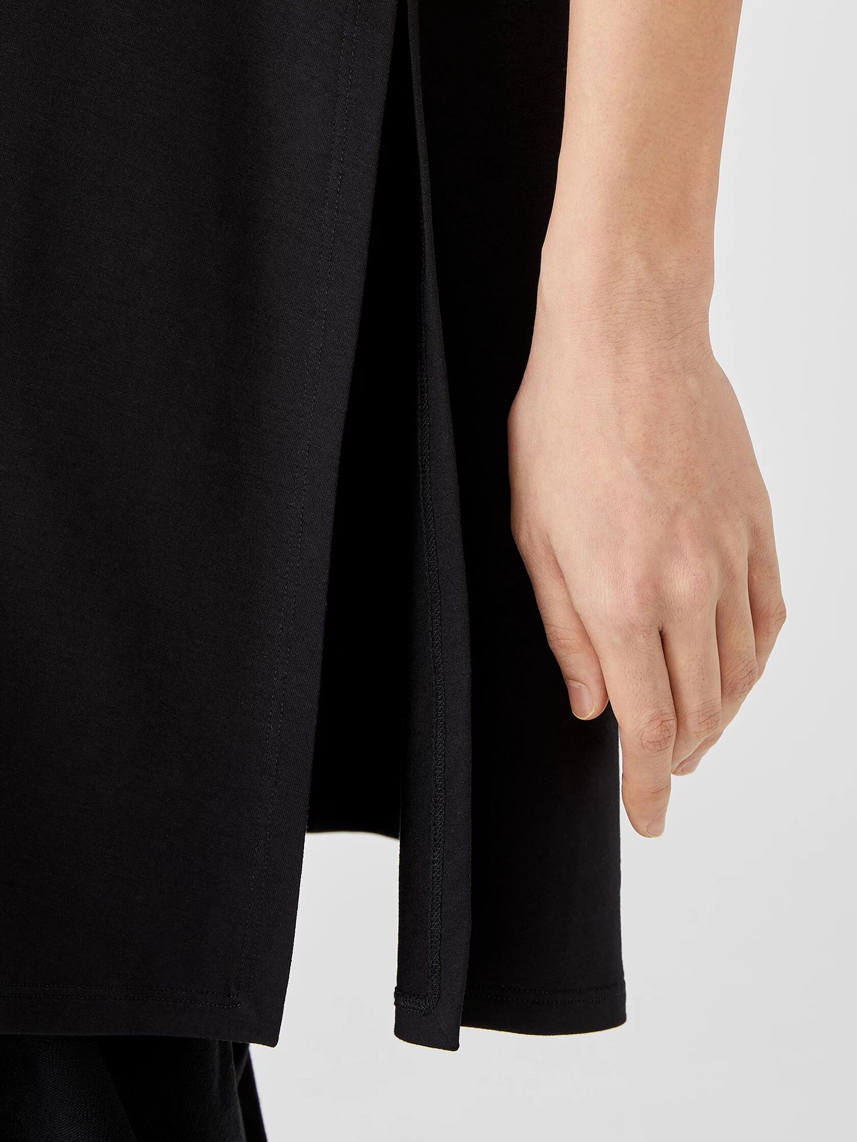 Fine Jersey Boat Neck Long Top