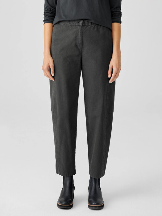 Cotton Hemp Stretch Lantern Pant