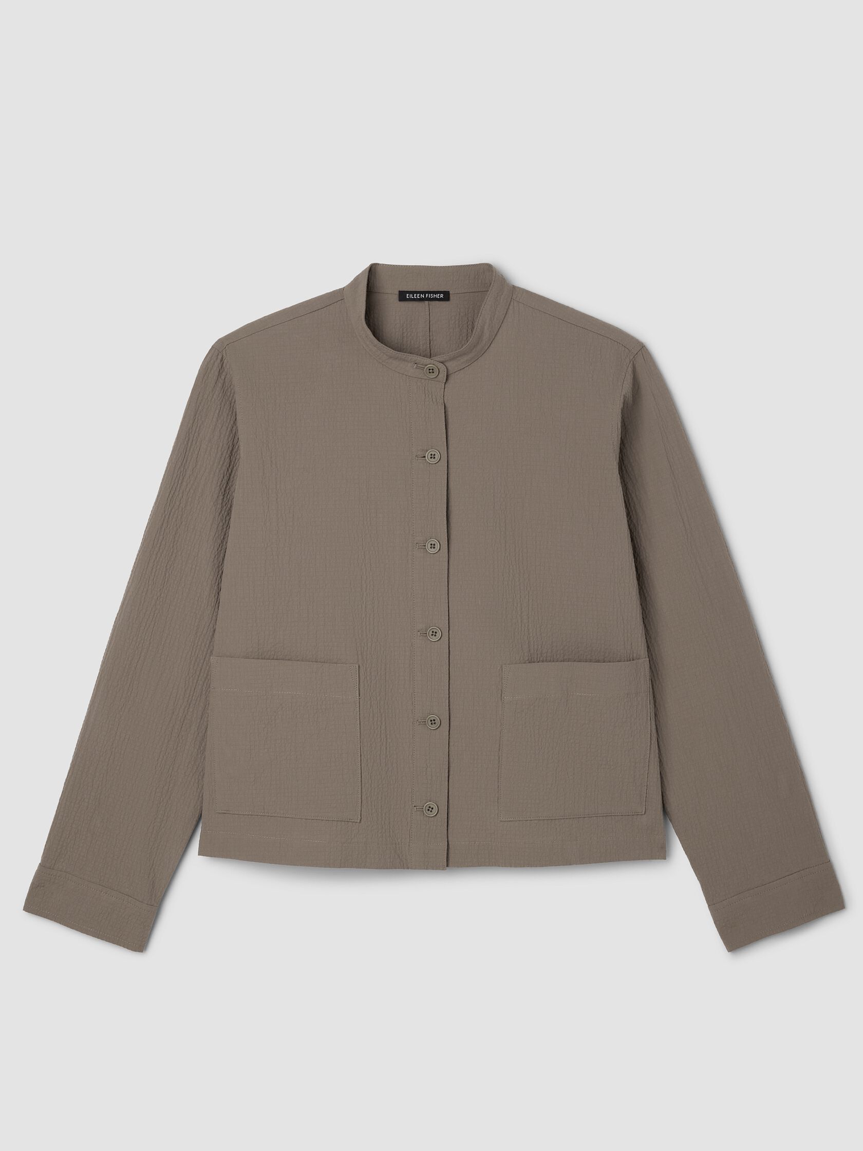 Organic Cotton Pucker Shirt Jacket