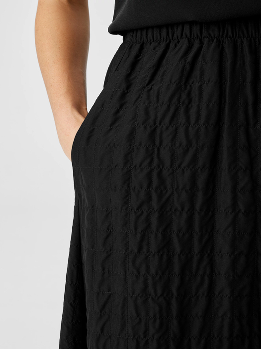 Smooth Silk Quilted A-Line Skirt | EILEEN FISHER