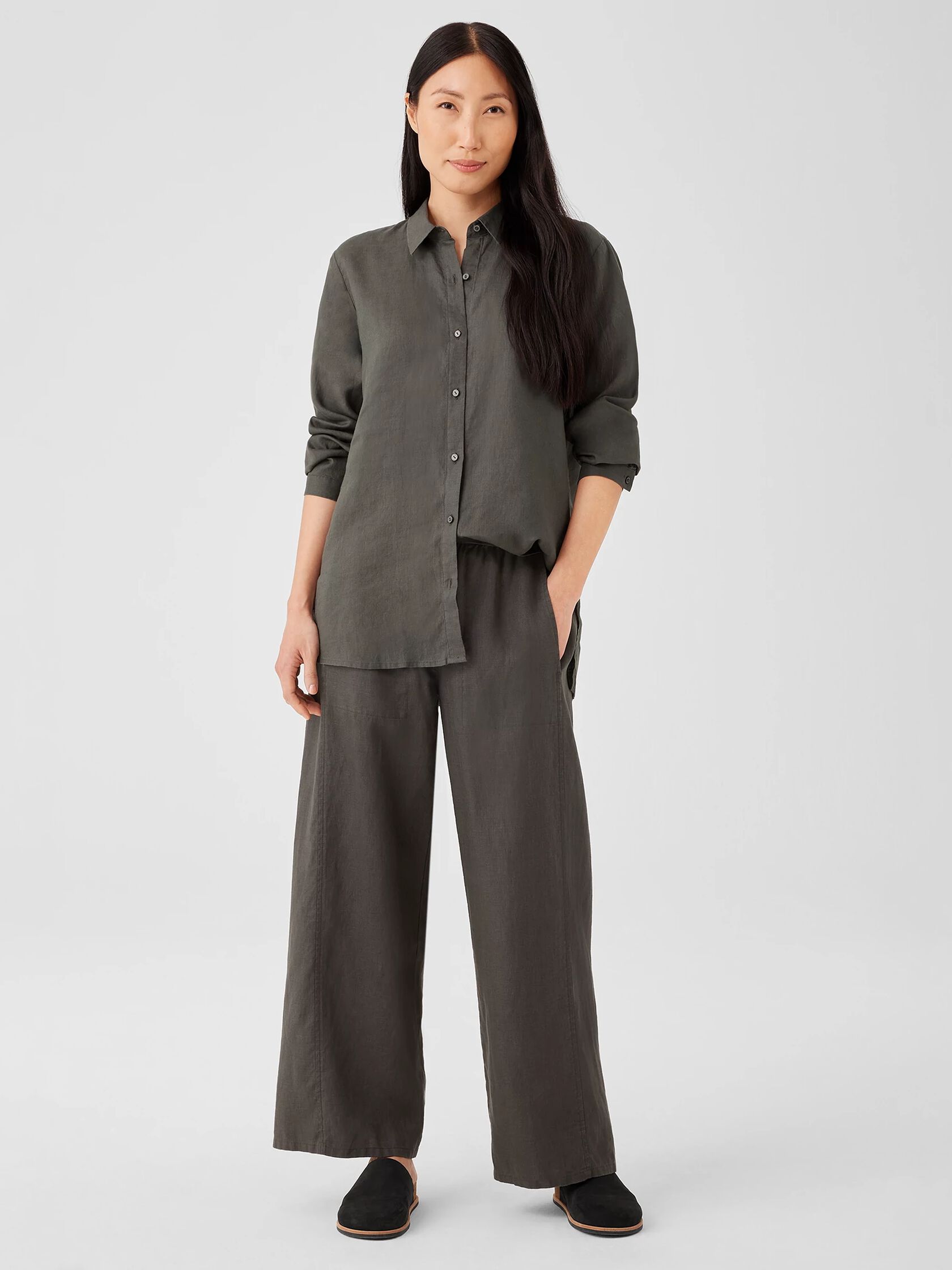 Organic Linen Wide Trouser Pant