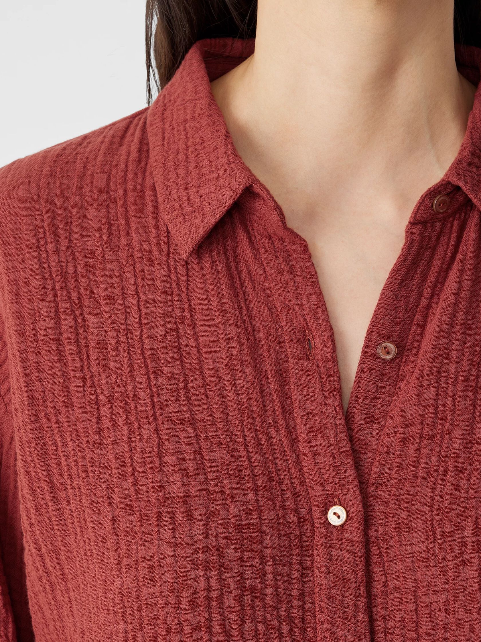 Organic Cotton Gauze Classic Collar Shirt