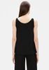 Silk Georgette Crepe Scoop Neck Tank