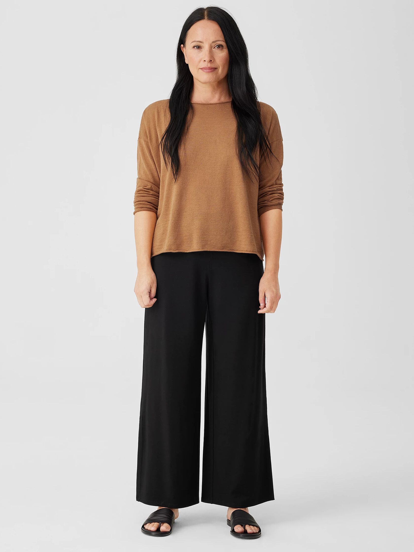 Stretch Jersey Knit Pant with Slits