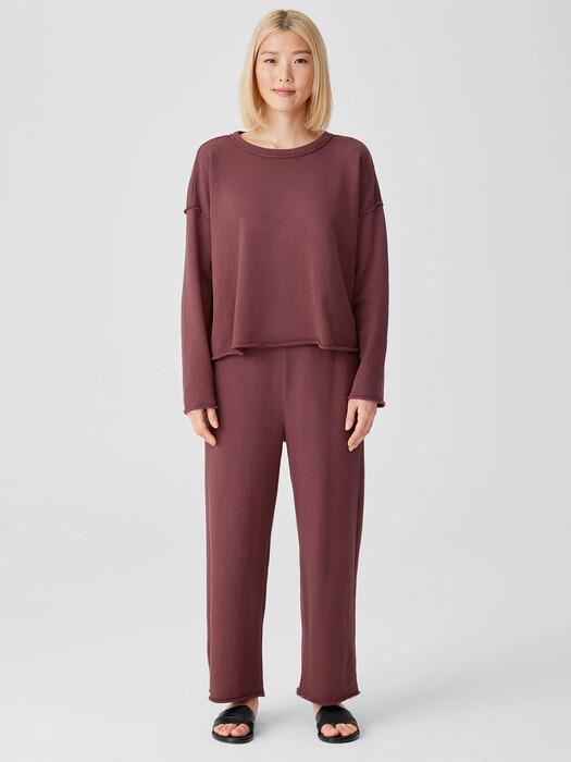 Lightweight Organic Cotton Terry Straight Pant