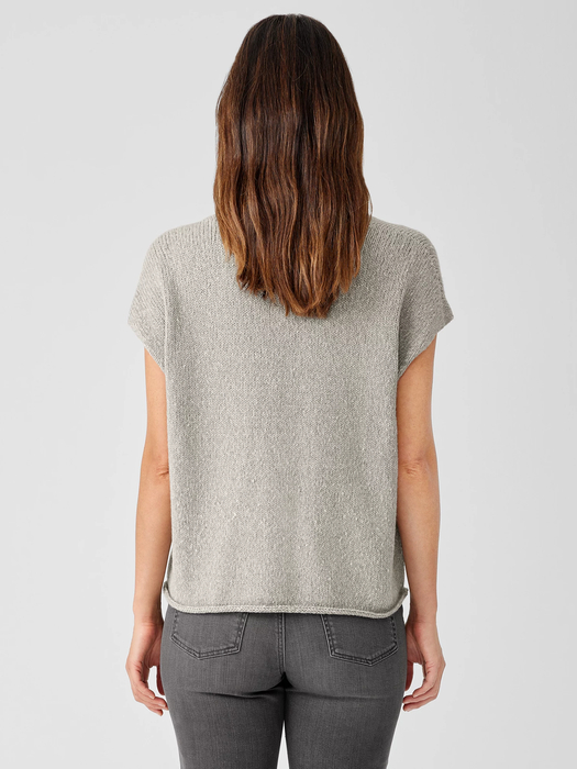 Baby Alpaca and Peruvian Cotton V-Neck Top