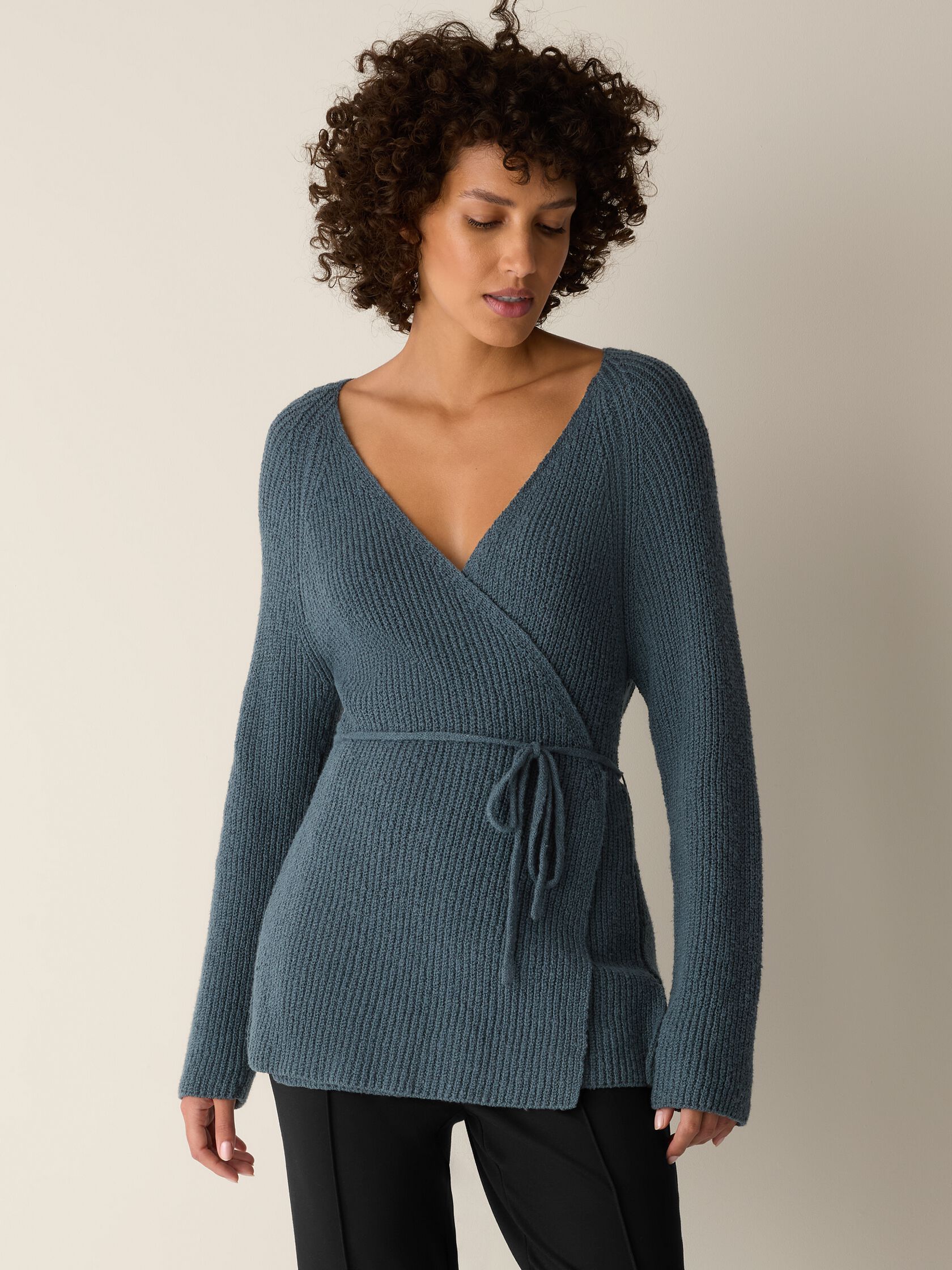 Peruvian Cotton Cloud V-Neck Cardigan