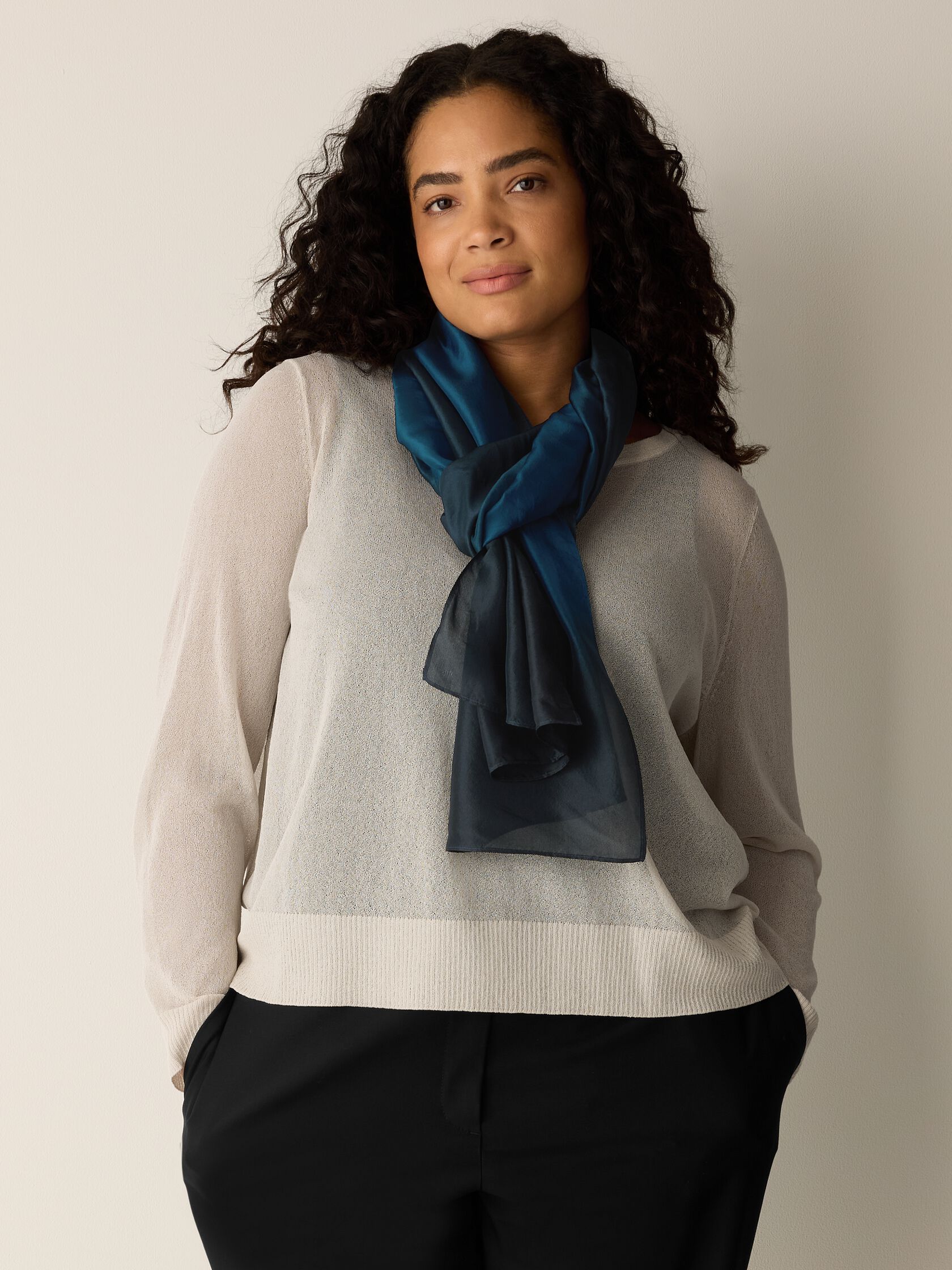 Watercolor Organic Silk Scarf