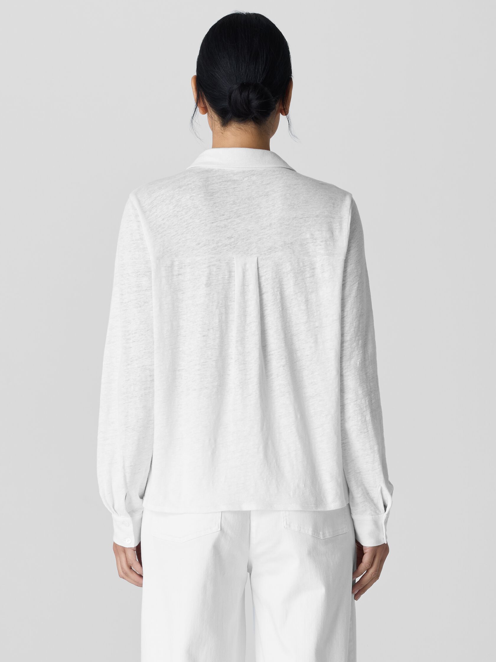 Organic Linen Jersey Classic Collar Shirt