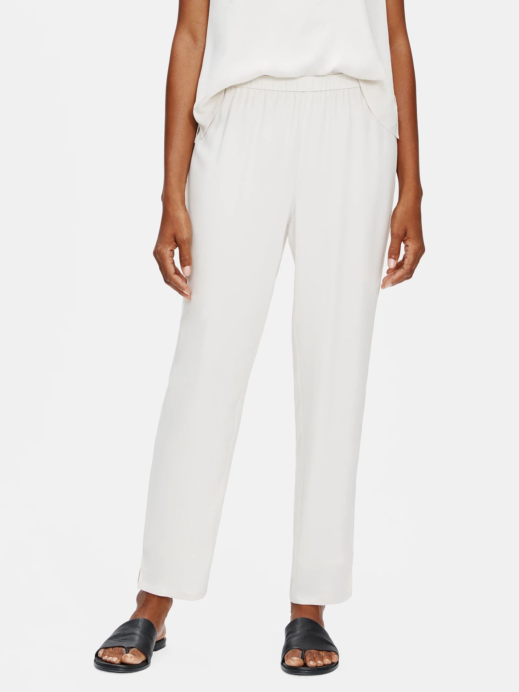 System Silk Georgette Slouchy Pant