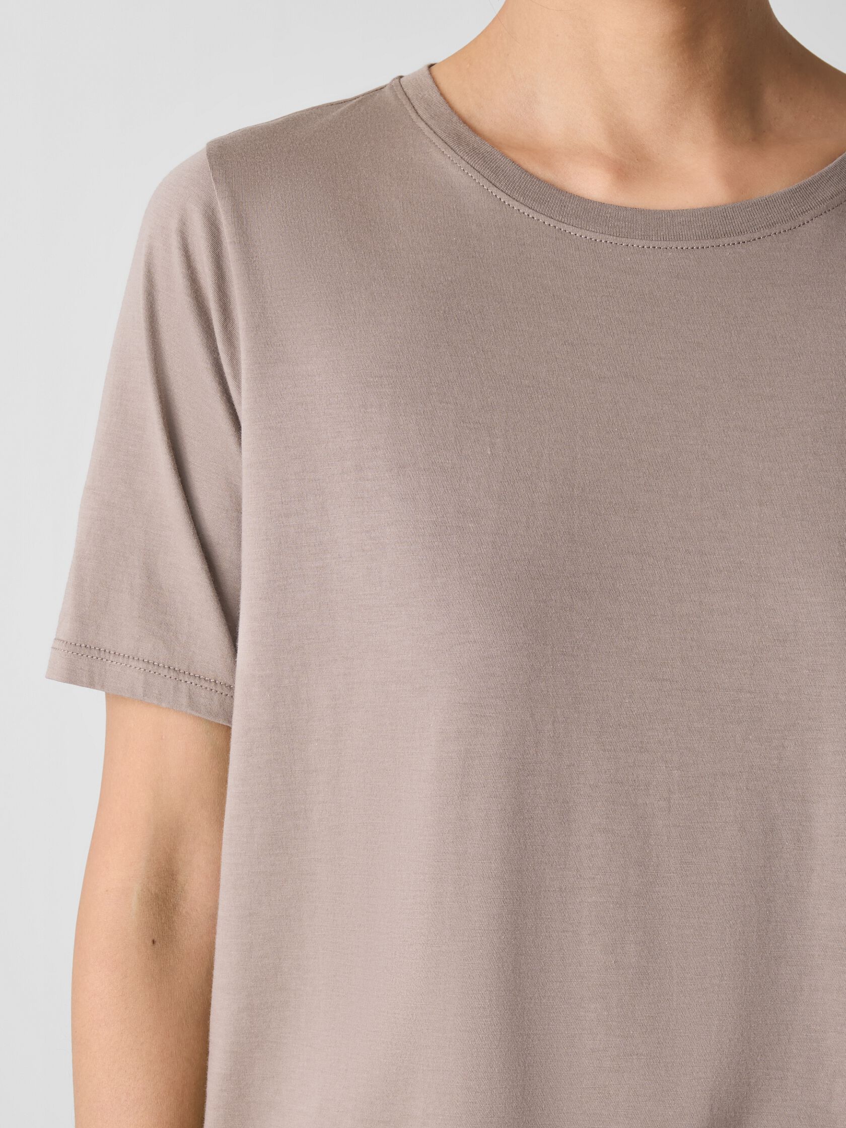 Organic Pima Cotton Jersey Round Neck Tee