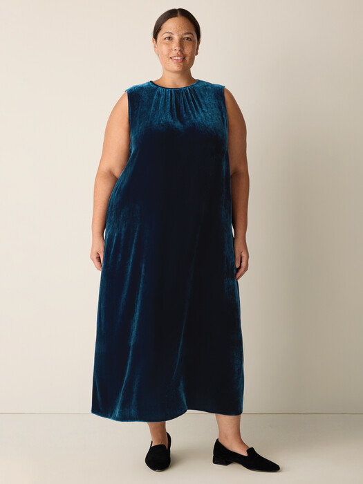 Velvet Round Neck Dress