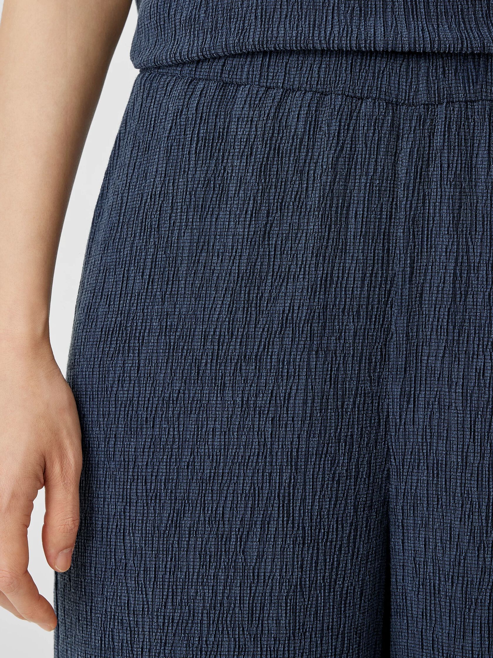 Woven Plisse Straight Pant