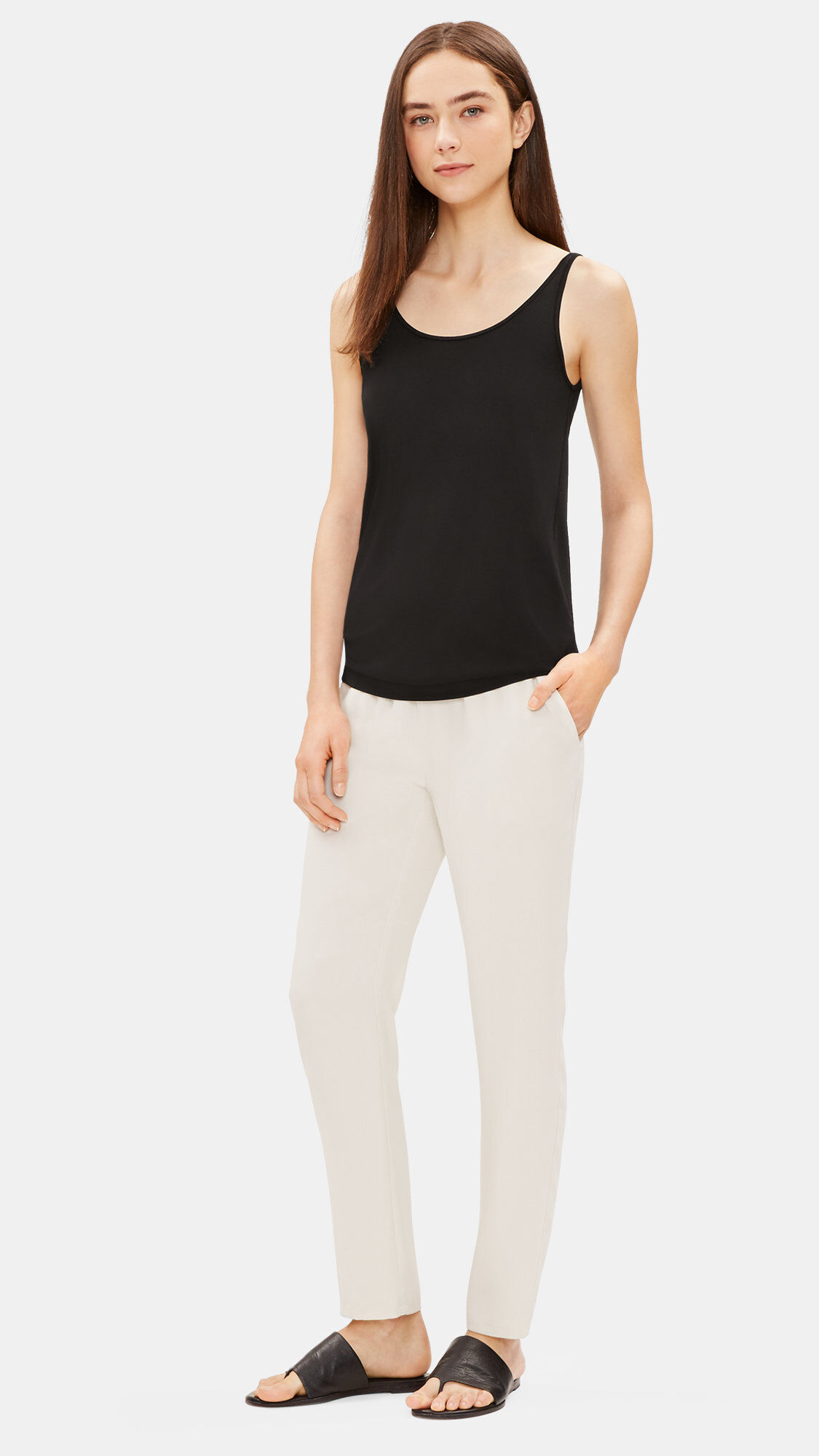 System Silk Jersey Long Cami EILEEN FISHER