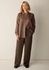 Textured Satin Straight Pant
