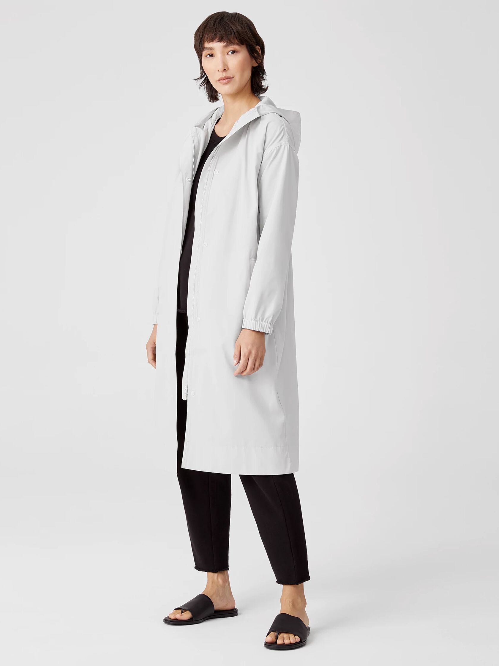 Recycled Polyester Hooded Coat