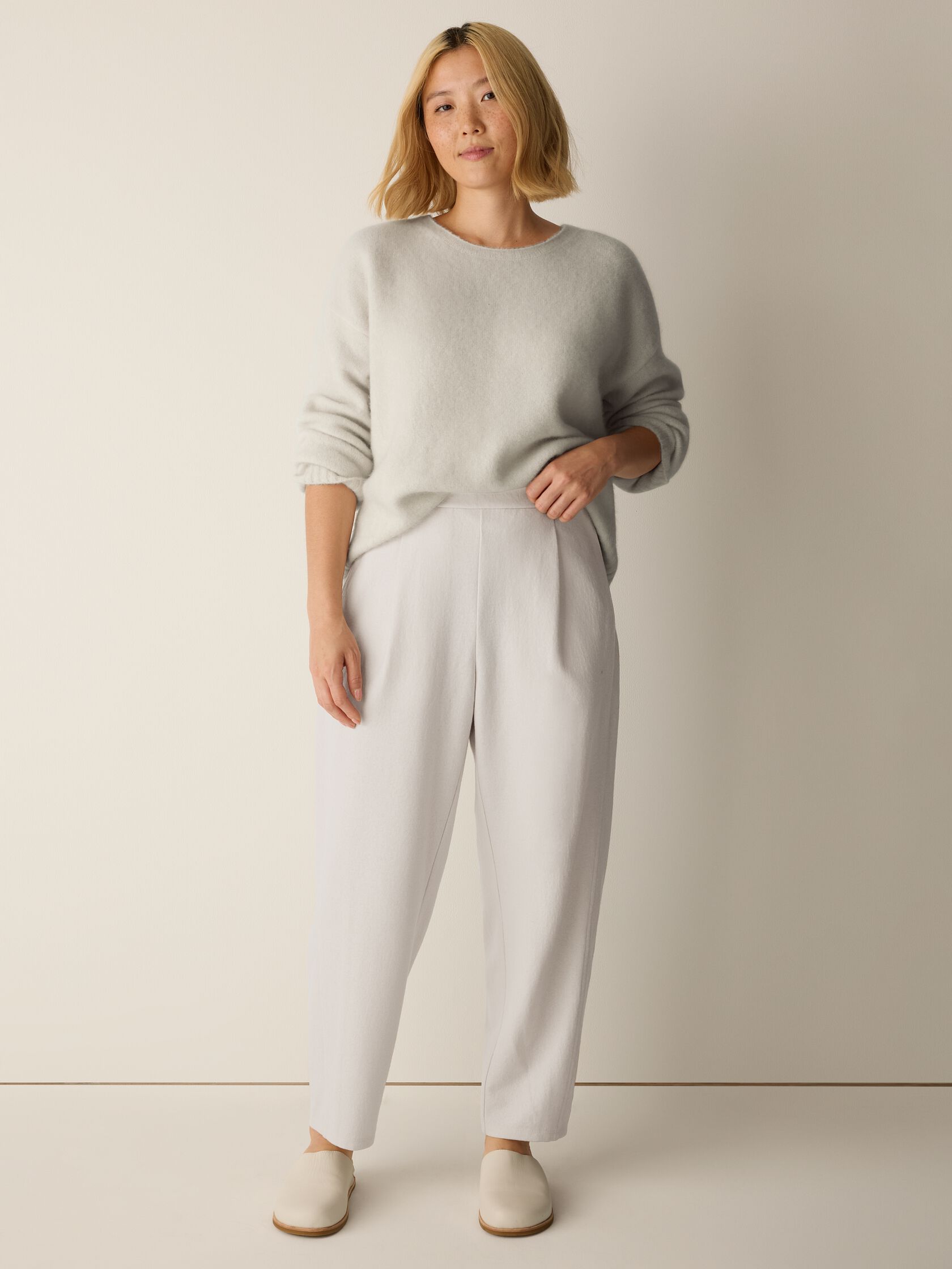 Felted Wool Jersey Lantern Pant in Regenerative Wool