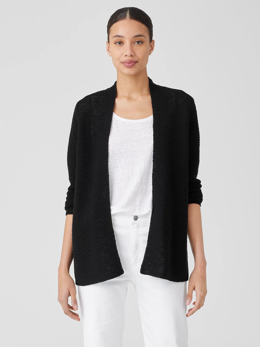 Eileen Fisher Open Cotton Cardigan Eileen Fisher Organic Linen