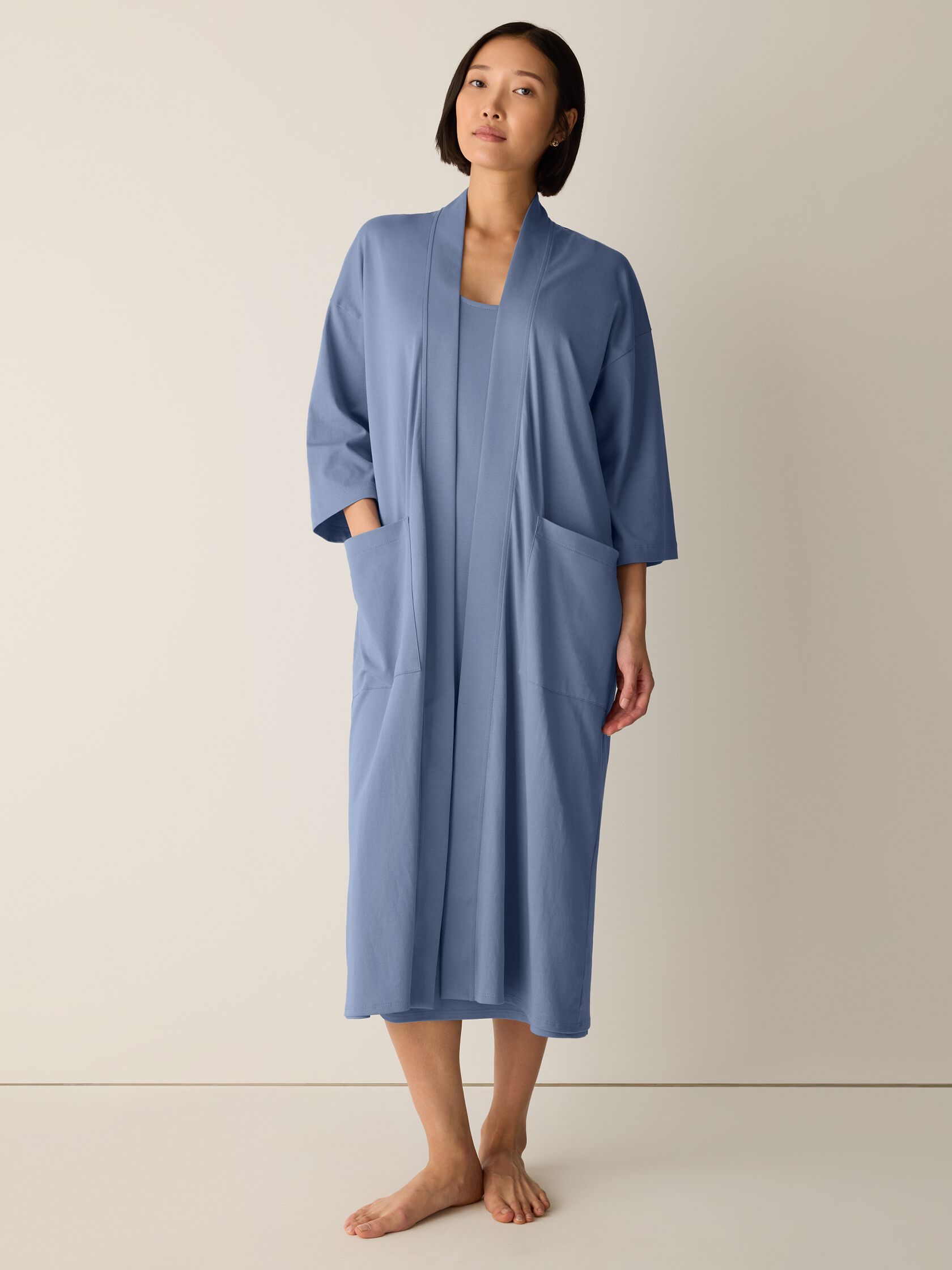 Organic Cotton Interlock Sleep Robe