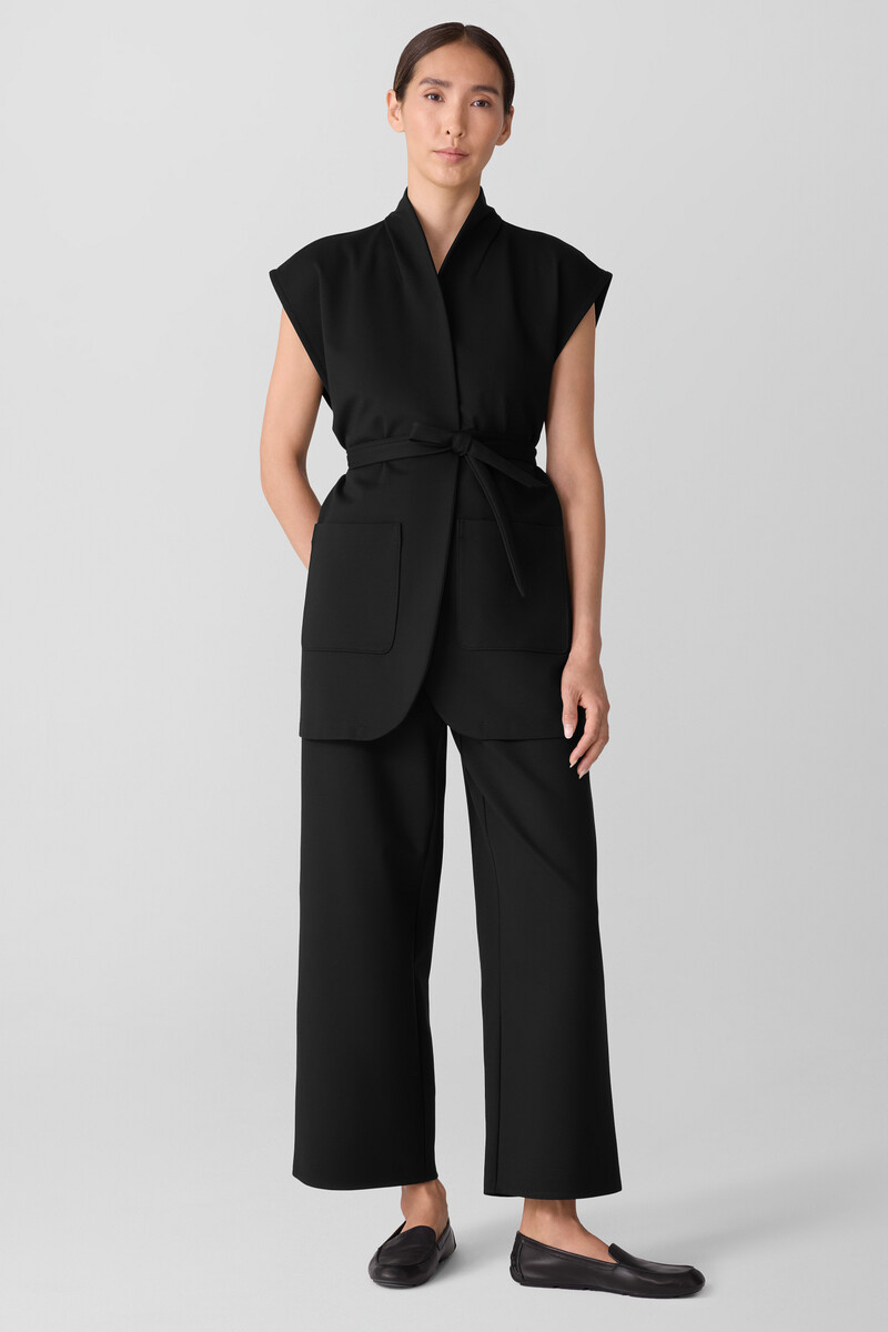 Washable Flex Ponte High Collar Vest Washable Flex Ponte High Collar Vest