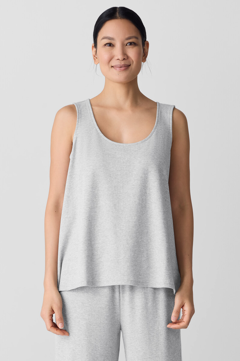 Mélange Organic Cotton Interlock U-Neck Sleep Tank Mélange Organic Cotton Interlock U-Neck Sleep Tank