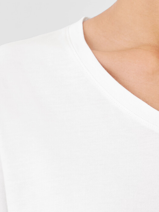 Organic Pima Cotton Jersey V-Neck Tee