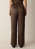 Textured Satin Straight Pant