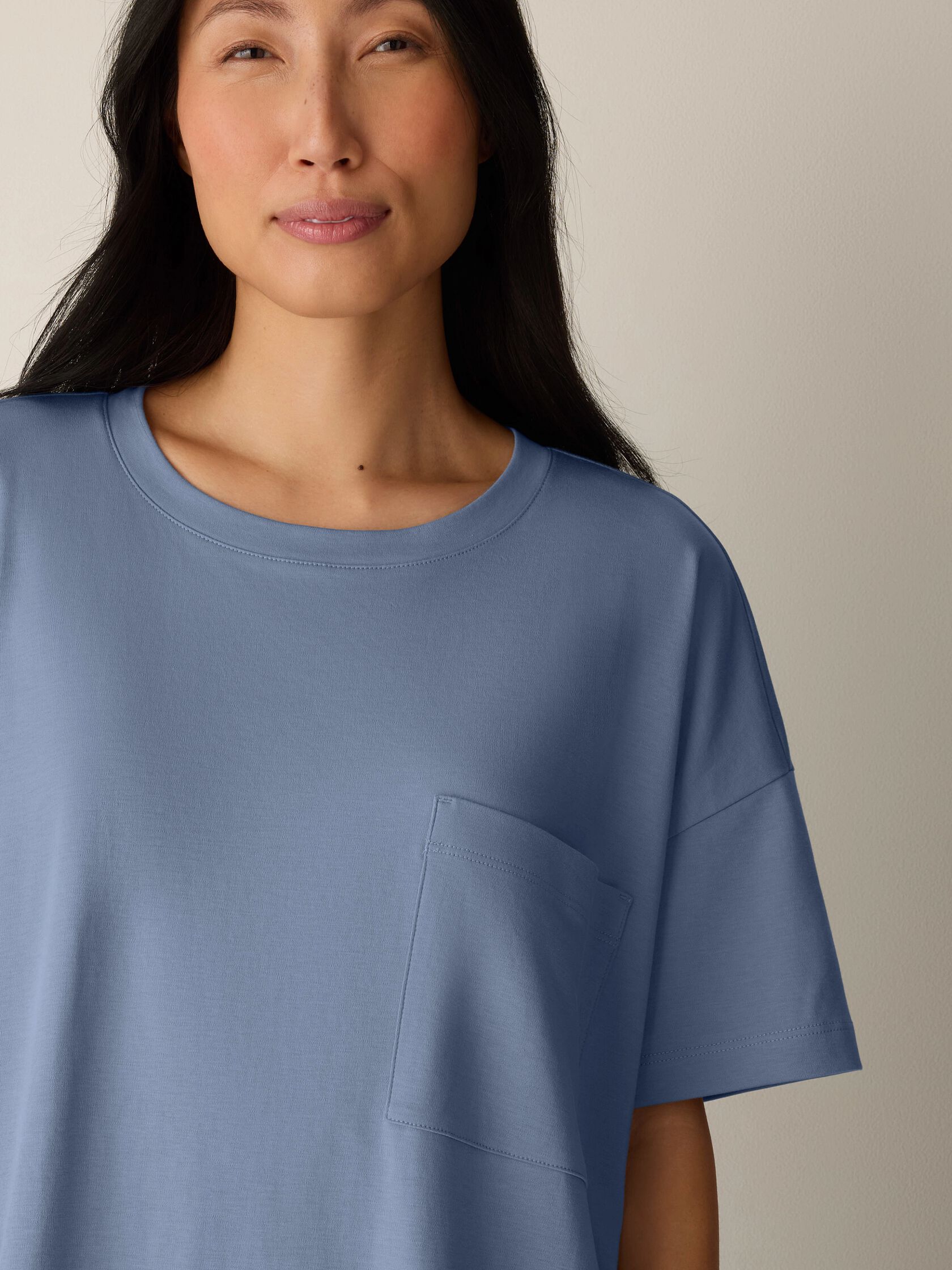 Organic Cotton Interlock Crew Neck Sleep Dress