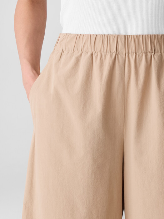 Washed Organic Cotton Poplin Wide-Leg Pant