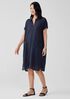 Puckered Organic Linen Classic Collar Dress