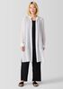 Sheer Silk Georgette Band Collar Shirt