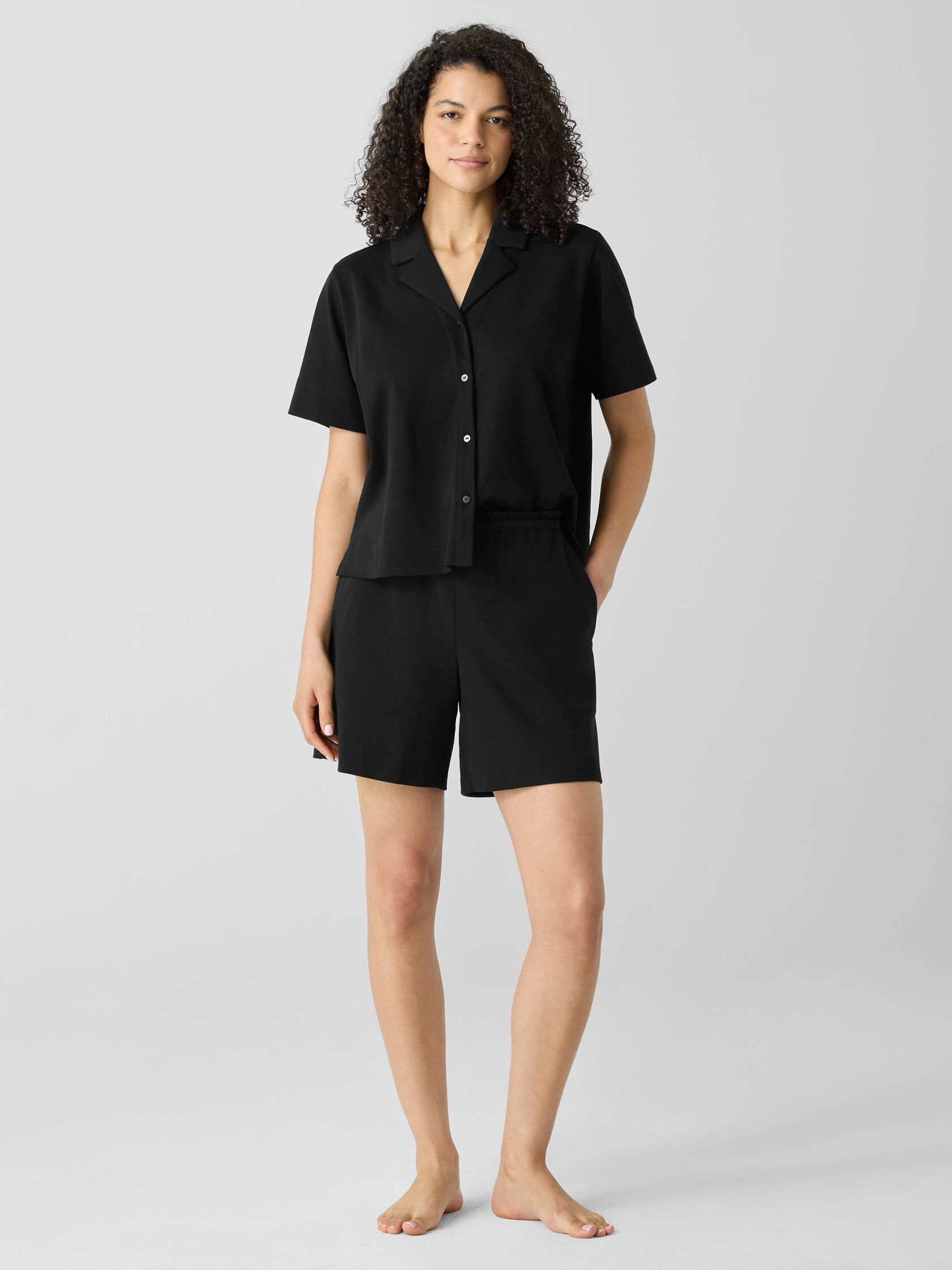 Organic Cotton Interlock Sleep Shorts