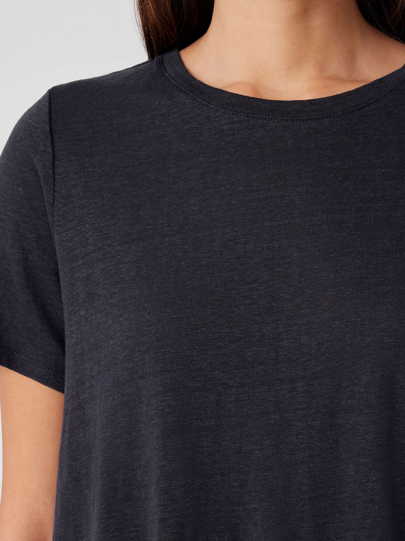 Organic Linen Jersey Crew Neck Tee