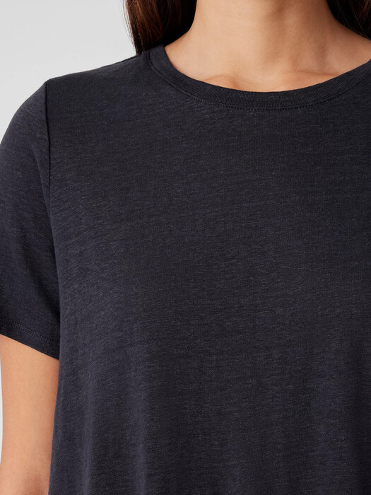 Organic Linen Jersey Crew Neck Tee
