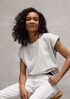 Striped Organic Cotton Slub Crew Neck Tee