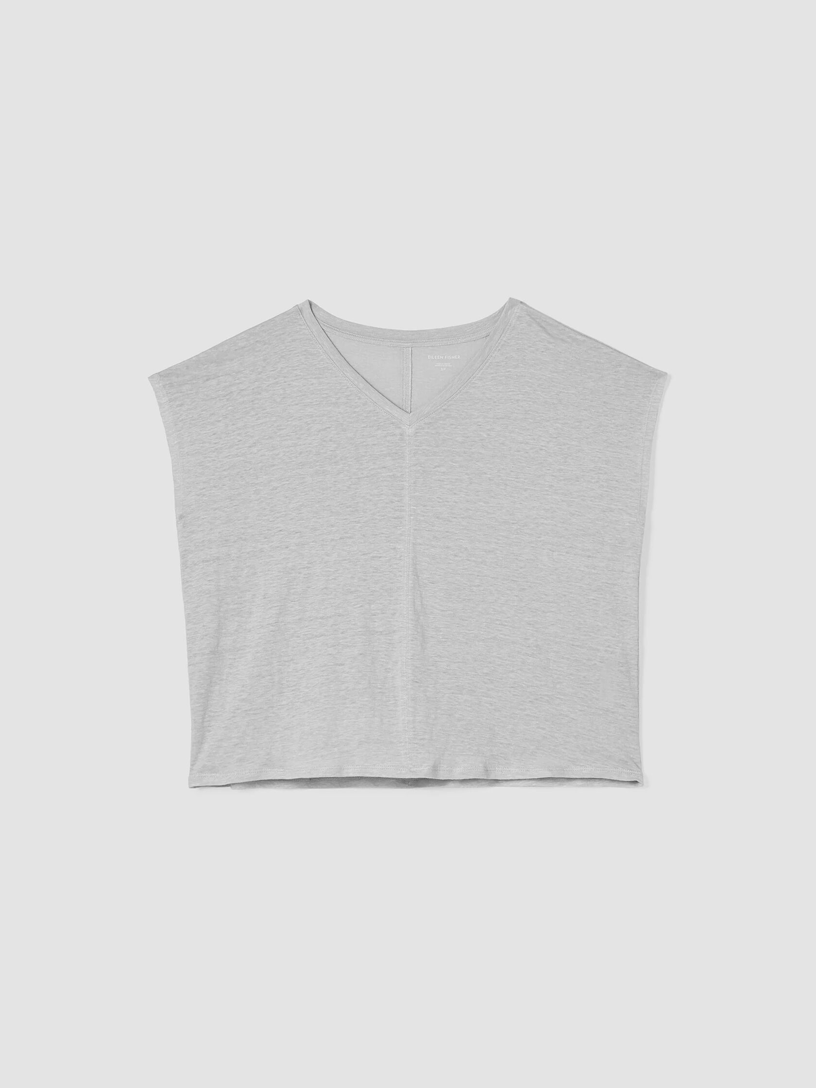 Organic Linen Jersey V-Neck Tee