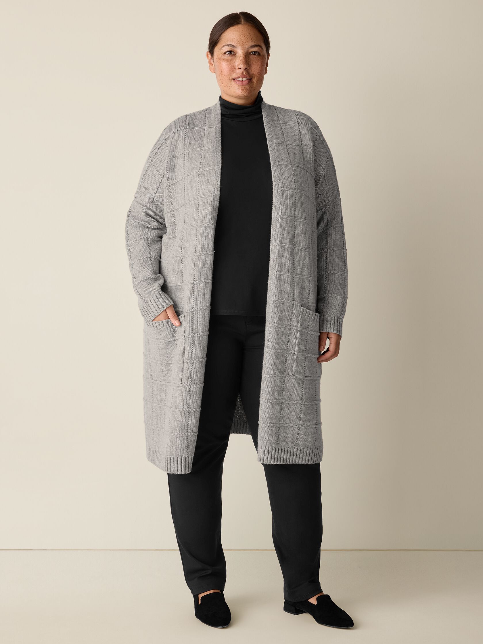 Cotton & Recycled Cashmere Long Cardigan