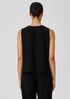 Silk Georgette Crepe V-Neck Top
