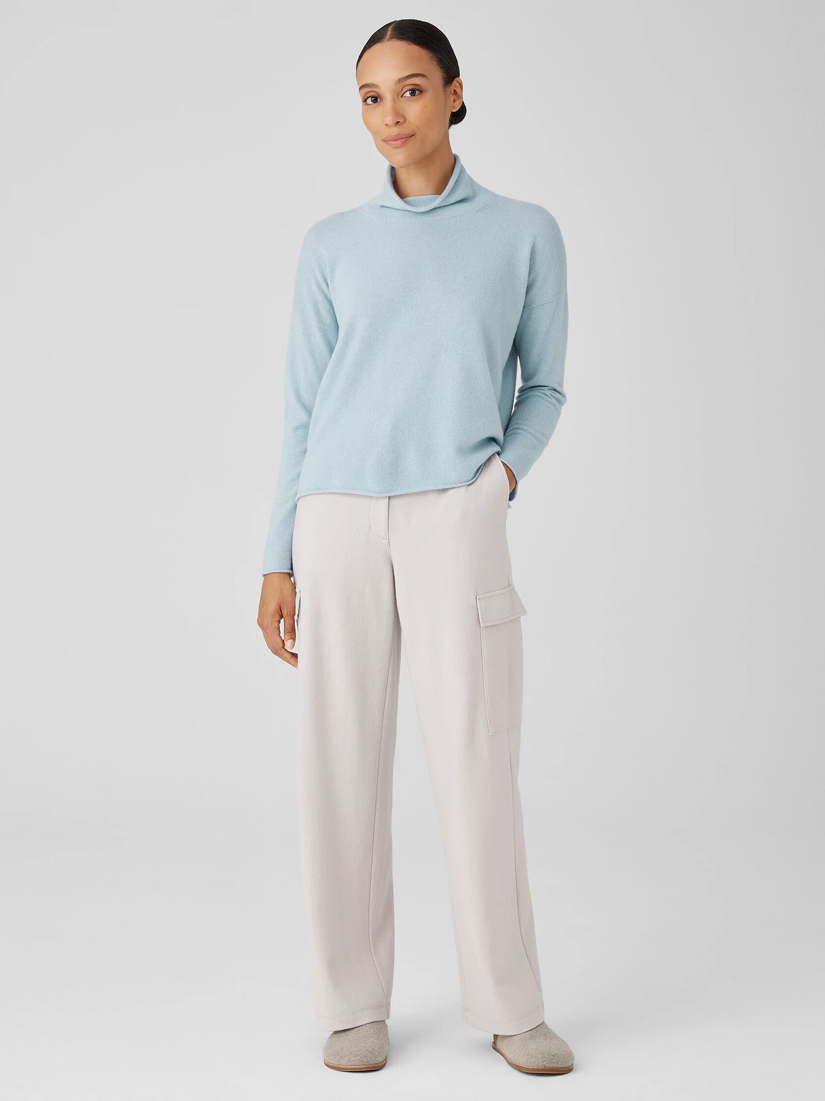 Italian Cashmere Turtleneck Top