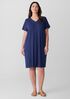 Organic Cotton Slubby Jersey V-Neck Dress